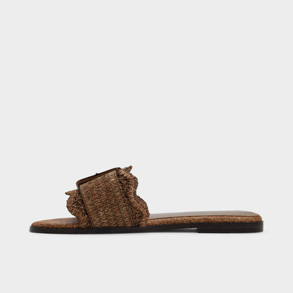 Wavysally in Light Brown - Slide sandal - Light brown