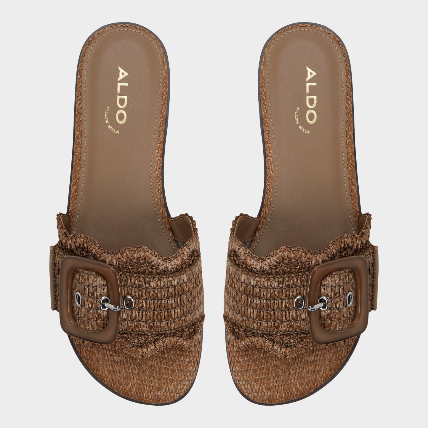 Wavysally in Light Brown - Slide sandal - Light brown