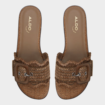 Wavysally in Light Brown - Slide sandal - Light brown