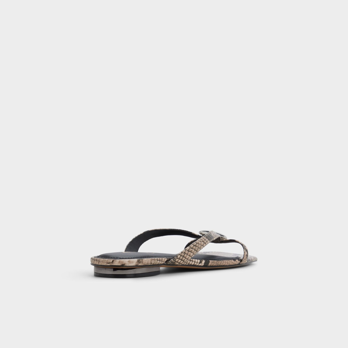 Iliria White/Black Women's Flats - Slide sandal - White/black
