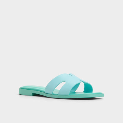 Itsandal Turquoise Women's Flats - Slide sandal - Turquoise