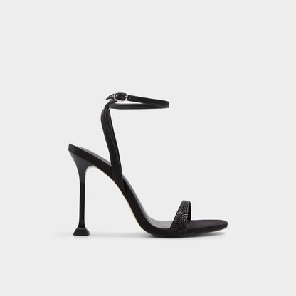 Lydala Black Women's Heeled sandals - Strappy heeled sandal - Black