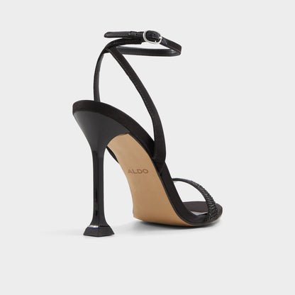 Lydala Black Women's Heeled sandals - Strappy heeled sandal - Black