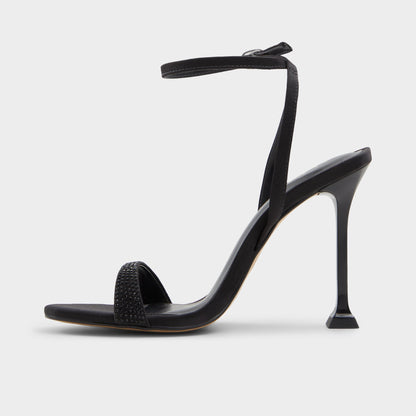 Lydala Black Women's Heeled sandals - Strappy heeled sandal - Black