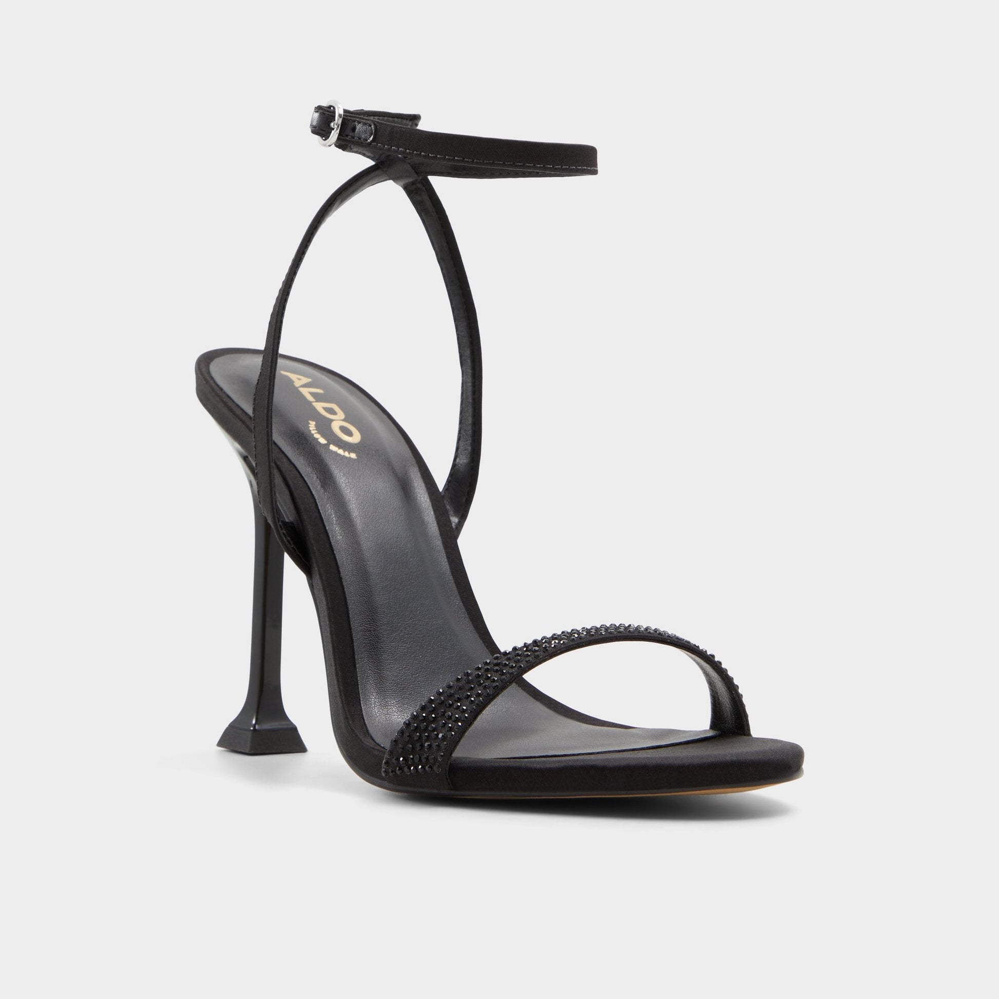 Lydala Black Women's Heeled sandals - Strappy heeled sandal - Black