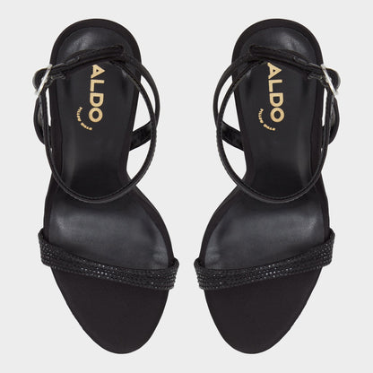 Lydala Black Women's Heeled sandals - Strappy heeled sandal - Black
