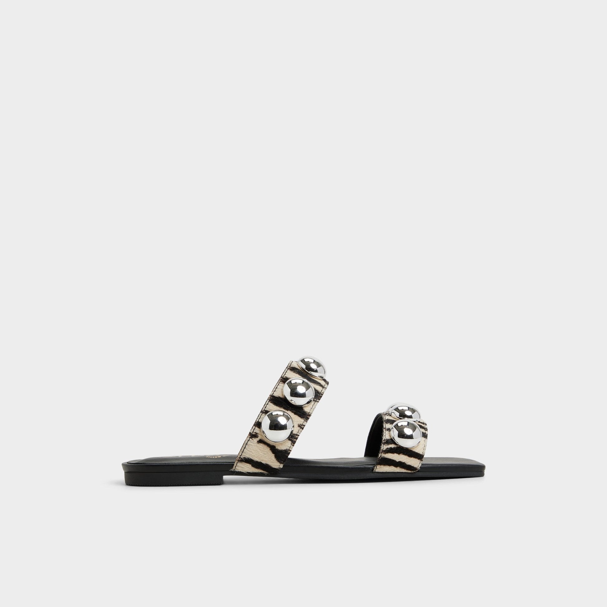 Katalena in White Black - Slide sandal - White/Black