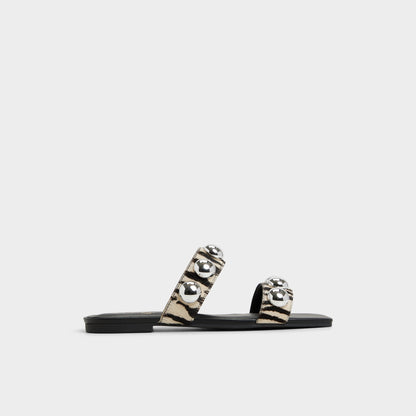 Katalena in White Black - Slide sandal - White/Black