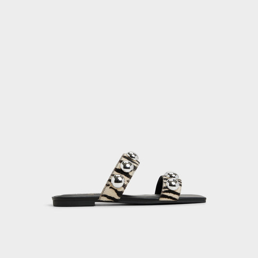 Katalena in White Black - Slide sandal - White/Black