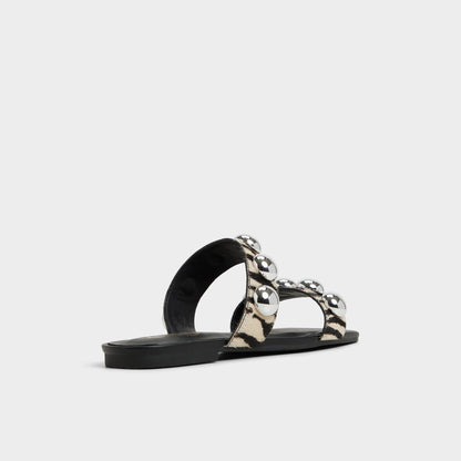 Katalena in White Black - Slide sandal - White/Black