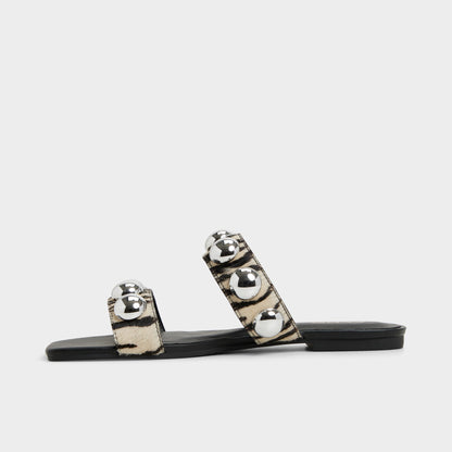 Katalena in White Black - Slide sandal - White/Black