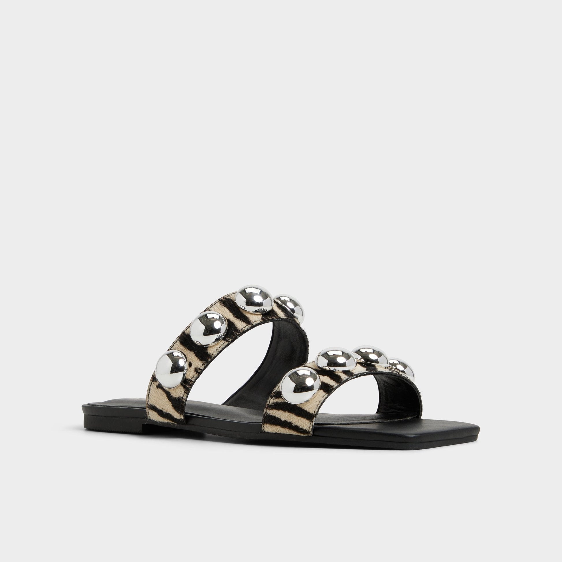Katalena in White Black - Slide sandal - White/Black