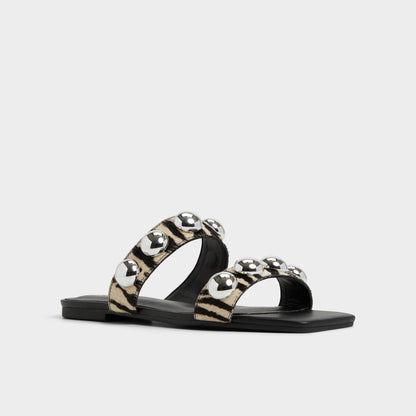 Katalena in White Black - Slide sandal - White/Black