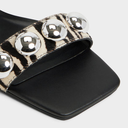 Katalena in White Black - Slide sandal - White/Black