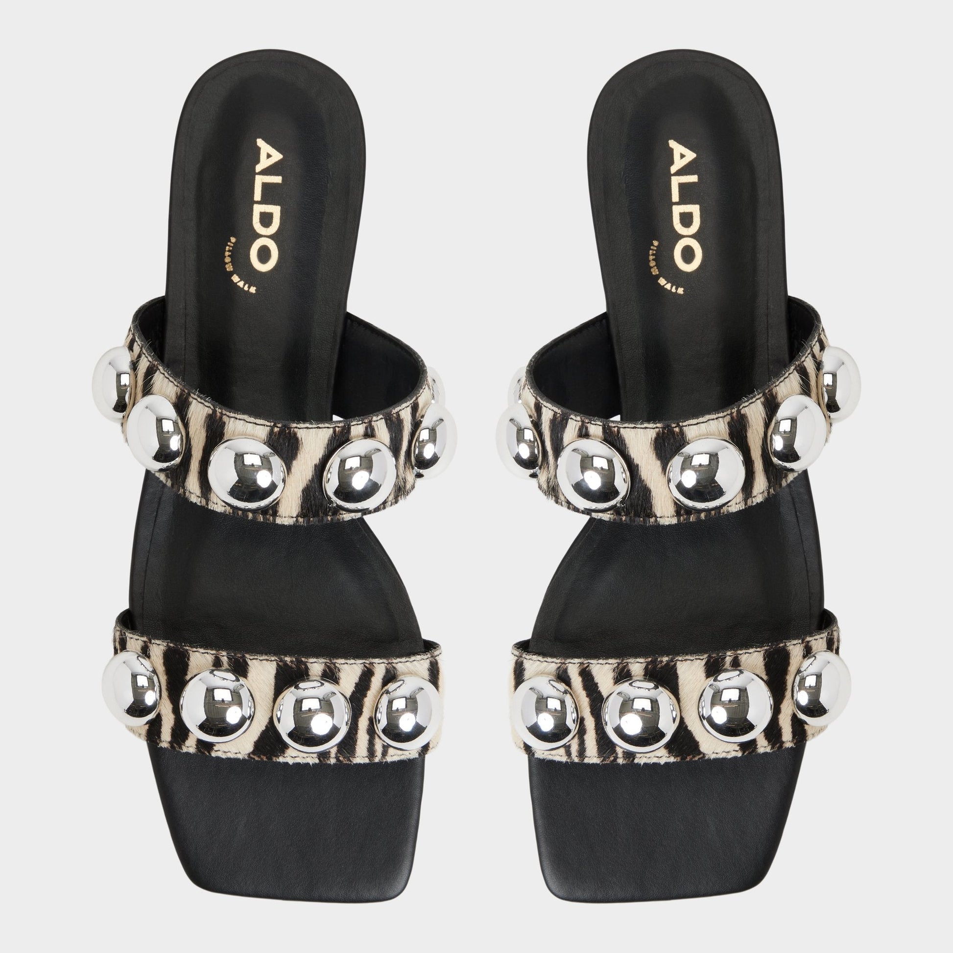 Katalena in White Black - Slide sandal - White/Black