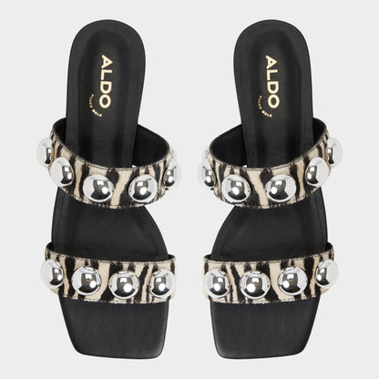 Katalena in White Black - Slide sandal - White/Black