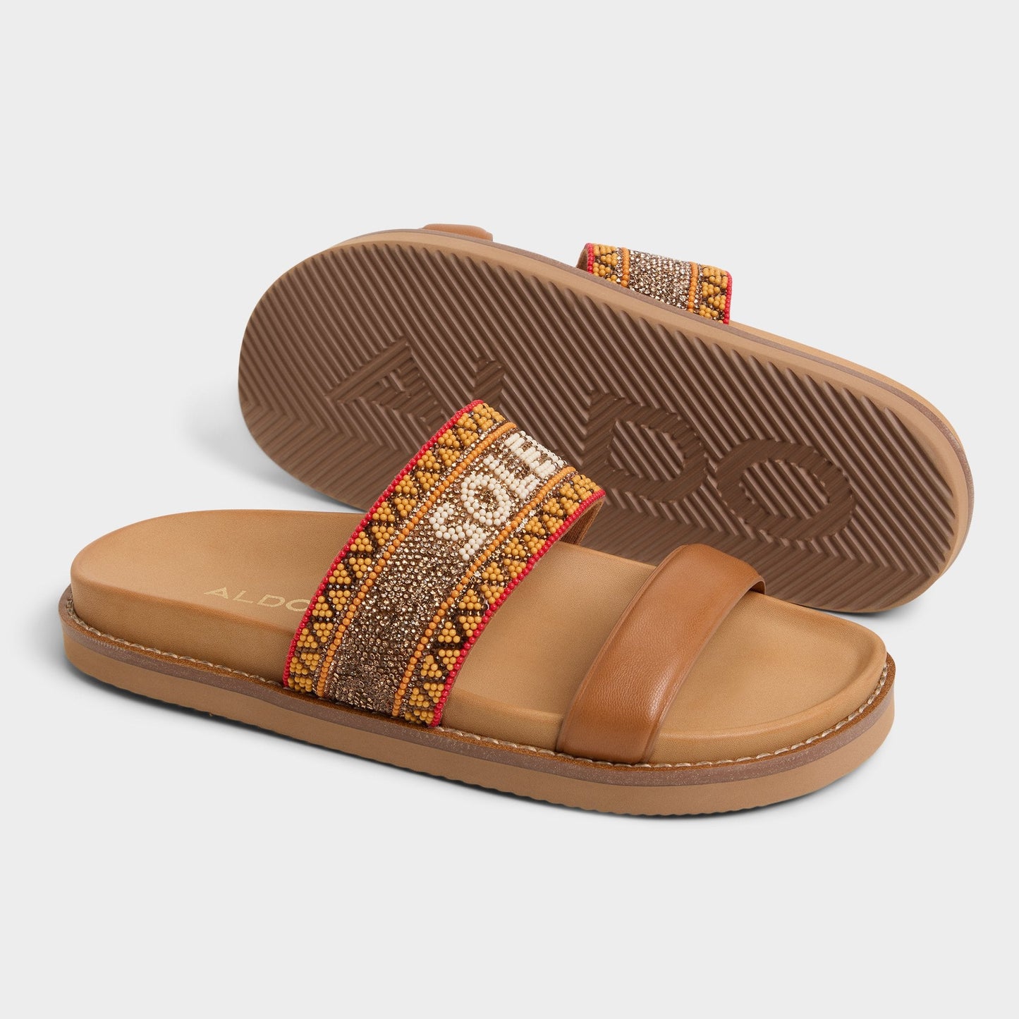 Beachvacay Brown Multi Women's Footbed sandals -  - Brown multi
