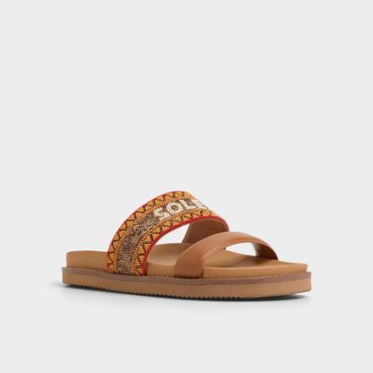 Beachvacay Brown Multi Women's Footbed sandals -  - Brown multi