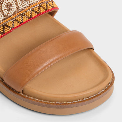 Beachvacay Brown Multi Women's Footbed sandals -  - Brown multi