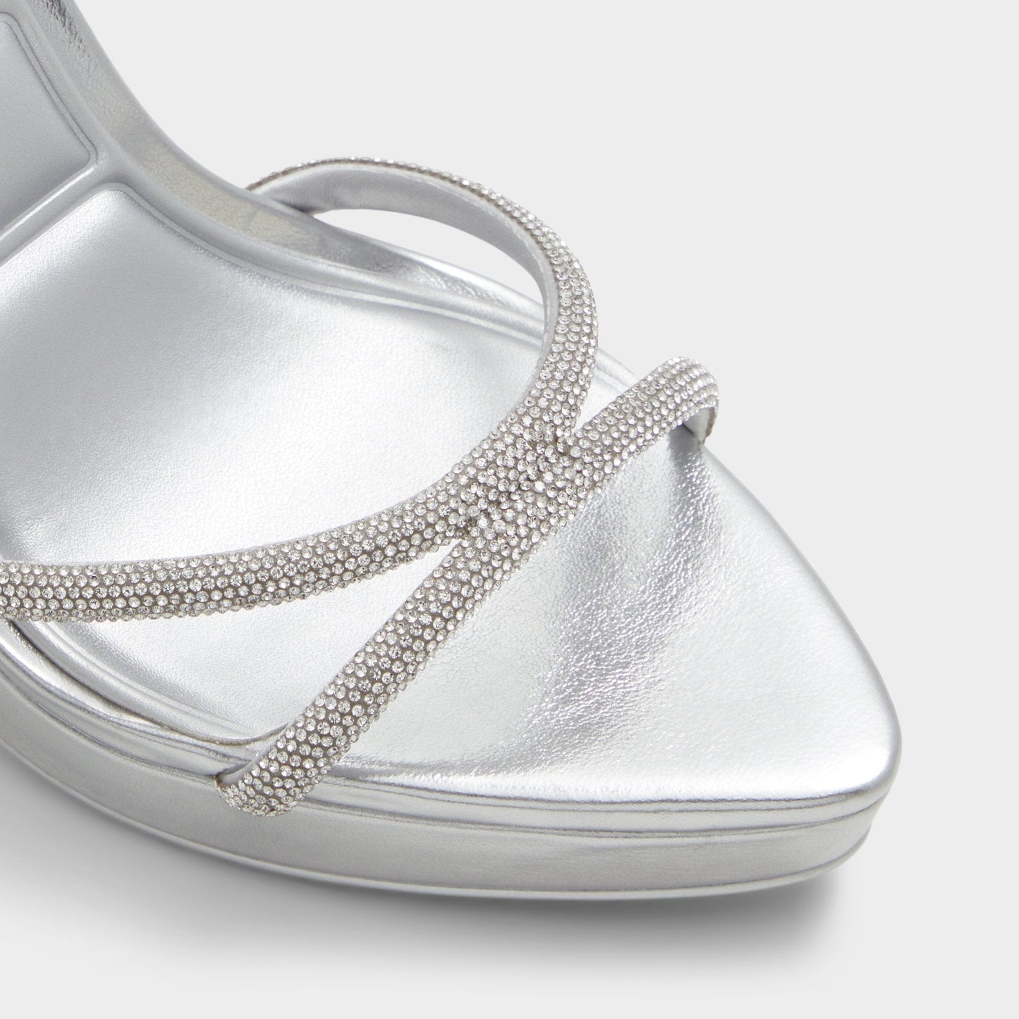 Izabella in Silver 13621003 - Strappy heeled sandal, Platform - Silver