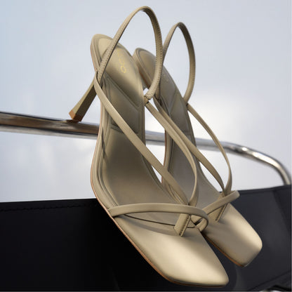 Riva Other Green Women's Strappy sandals - Sling back heeled sandal, Stiletto heel - Other Green