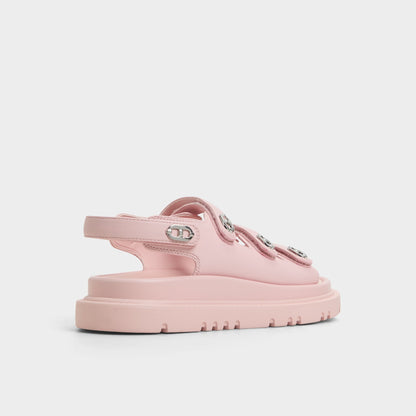 Halendar Light Pink Women's Footbed sandals - Footbed sandal, Footbed sandal - Light Pink
