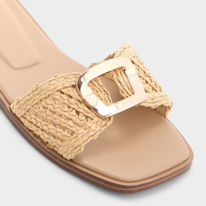 Tidella Natural Women's Flats - Slide sandal - Natural