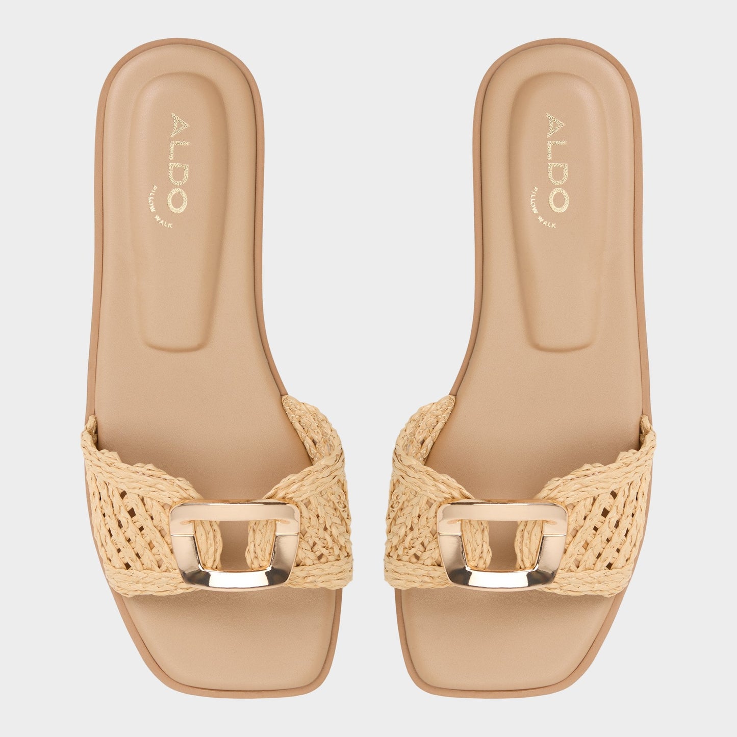 Tidella Natural Women's Flats - Slide sandal - Natural