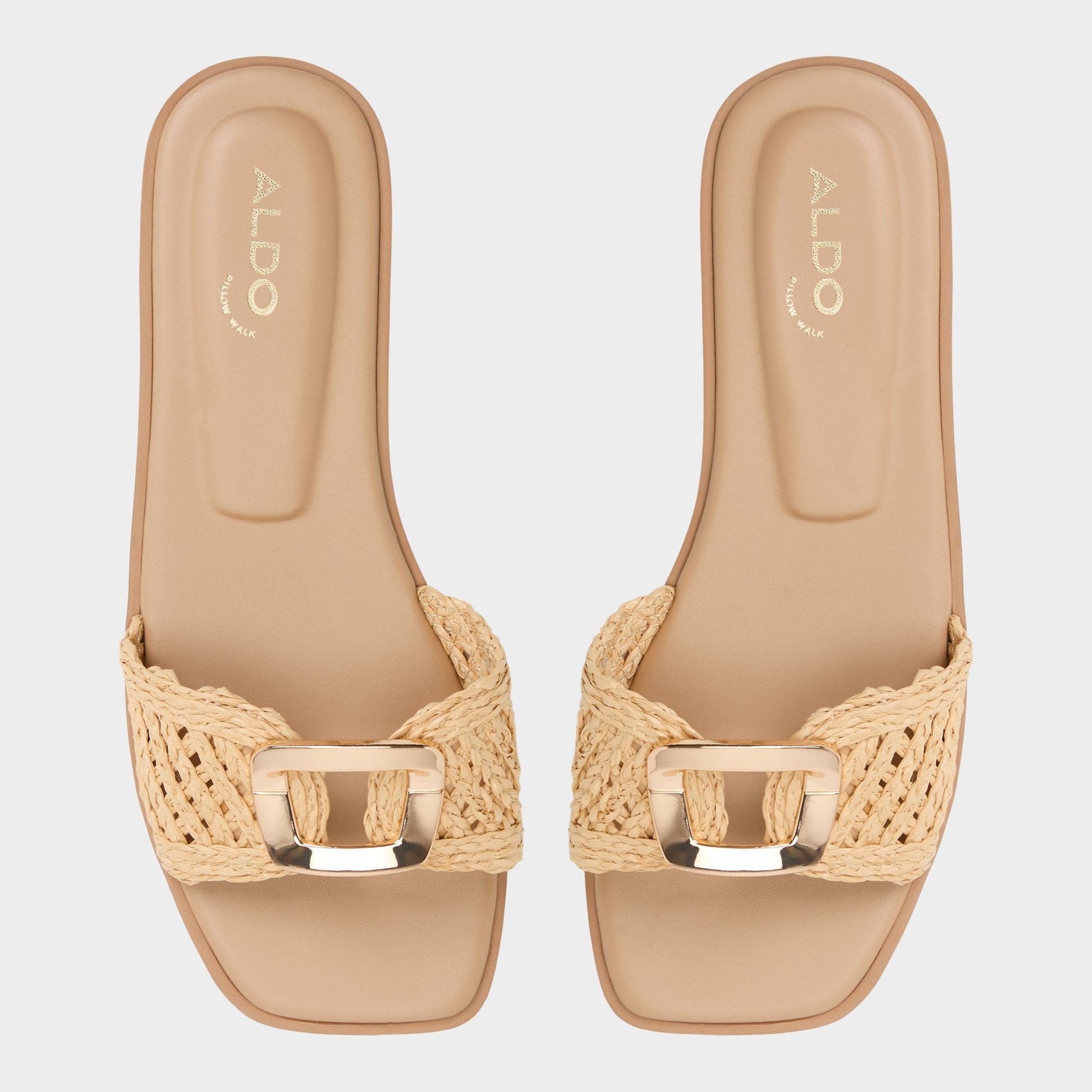 Tidella Natural Women's Flats - Slide sandal - Natural