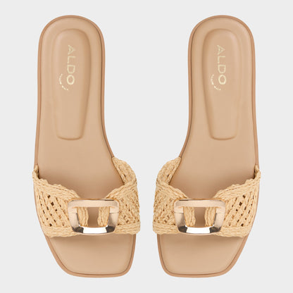 Tidella Natural Women's Flats - Slide sandal - Natural