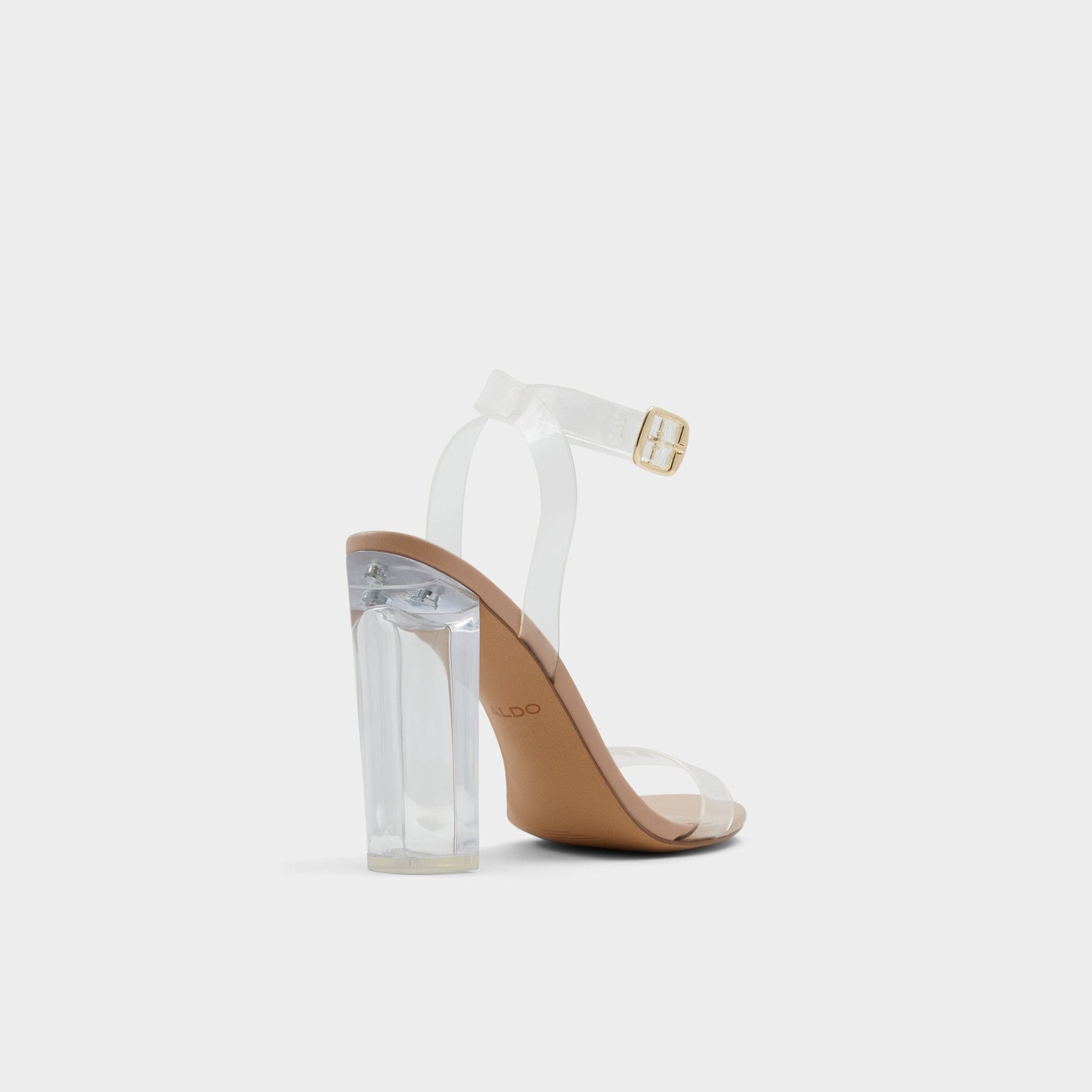 Aniwien Bone Women's Strappy sandals - Strappy heeled sandal, Block heel - Bone