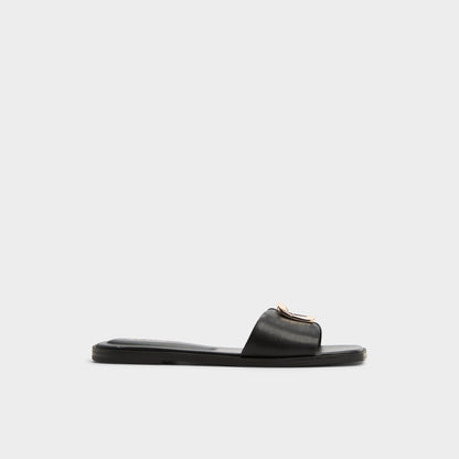 Tidella Black Women's Flats - Slide sandal - Black