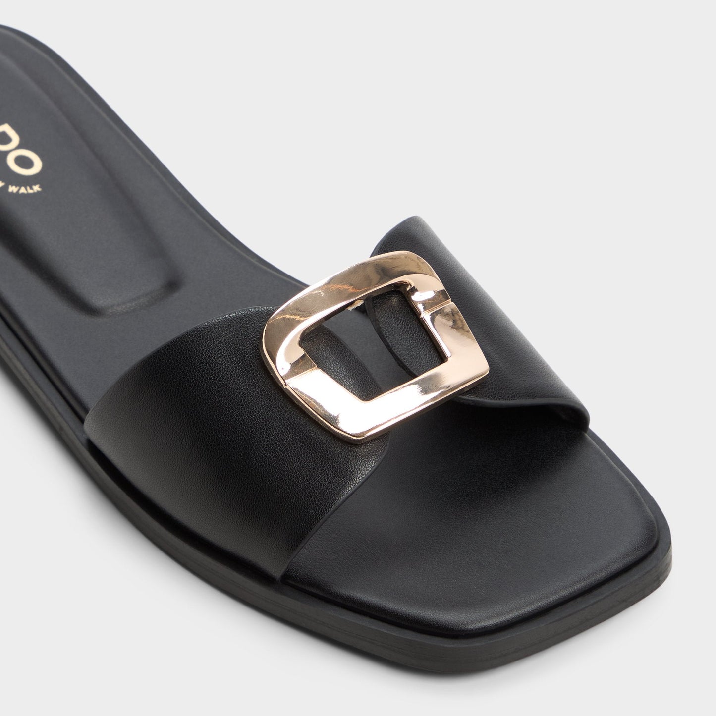 Tidella Black Women's Flats - Slide sandal - Black