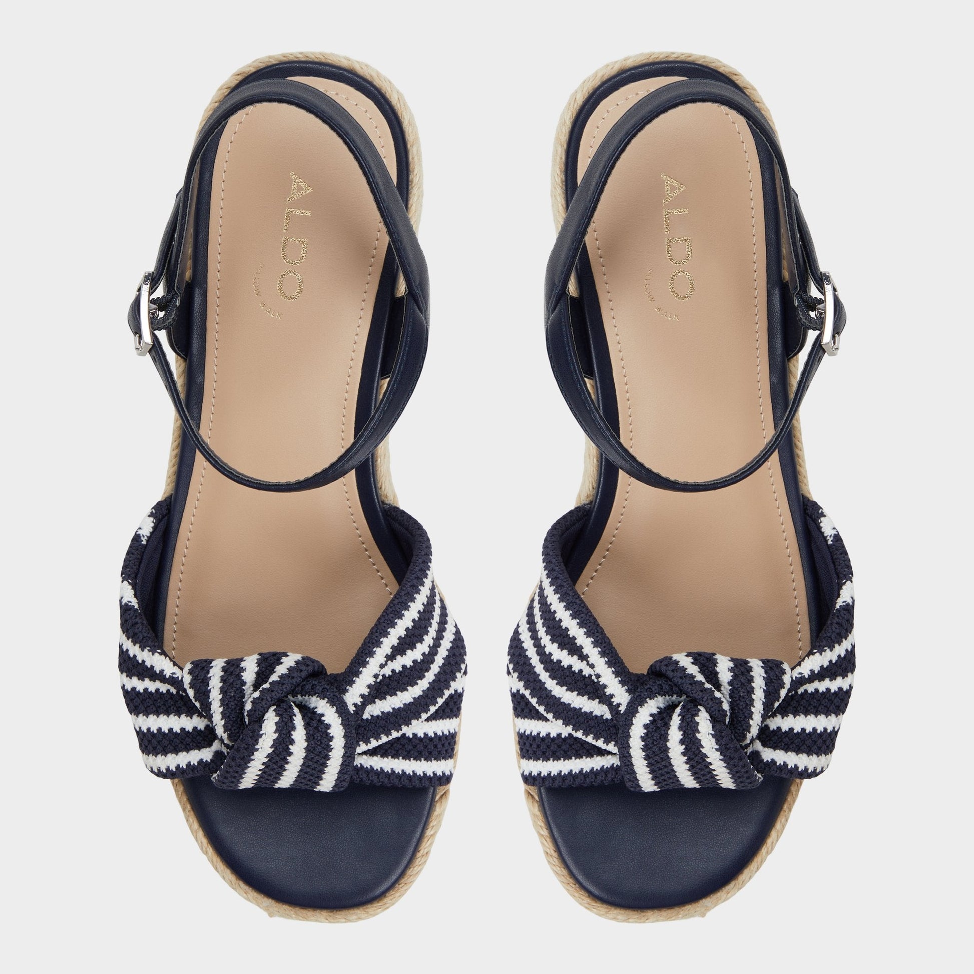 Annamarie Navy Women's Platform sandals - Wedge sandal - Navy