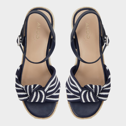 Annamarie Navy Women's Platform sandals - Wedge sandal - Navy