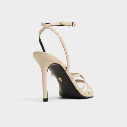 Solania Light Beige Women's Strappy sandals - Heeled sandal, Stiletto heel - Light Beige