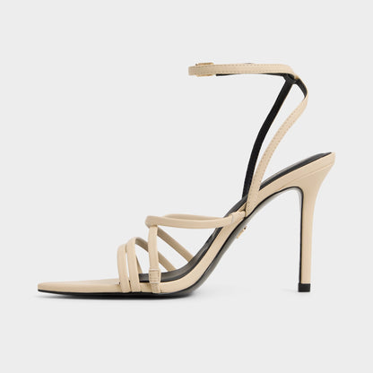 Solania Light Beige Women's Strappy sandals - Heeled sandal, Stiletto heel - Light Beige