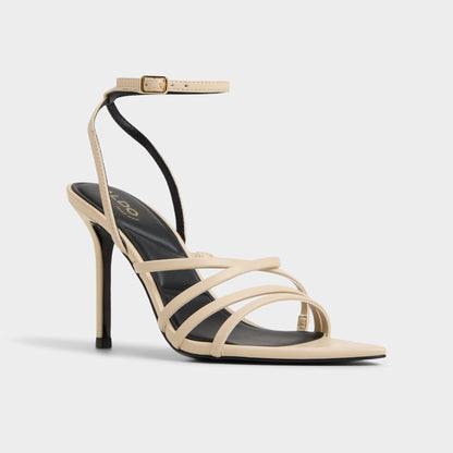 Solania Light Beige Women's Strappy sandals - Heeled sandal, Stiletto heel - Light Beige