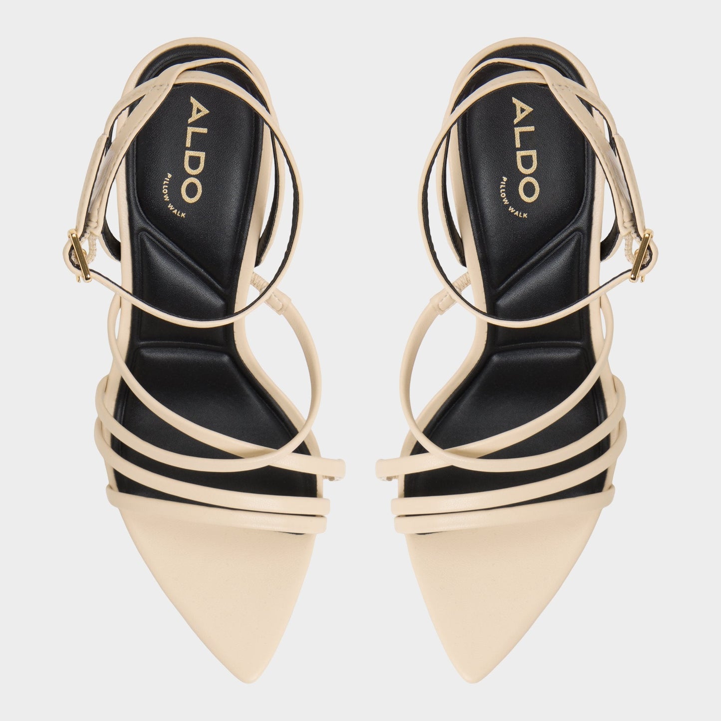 Solania Light Beige Women's Strappy sandals - Heeled sandal, Stiletto heel - Light Beige
