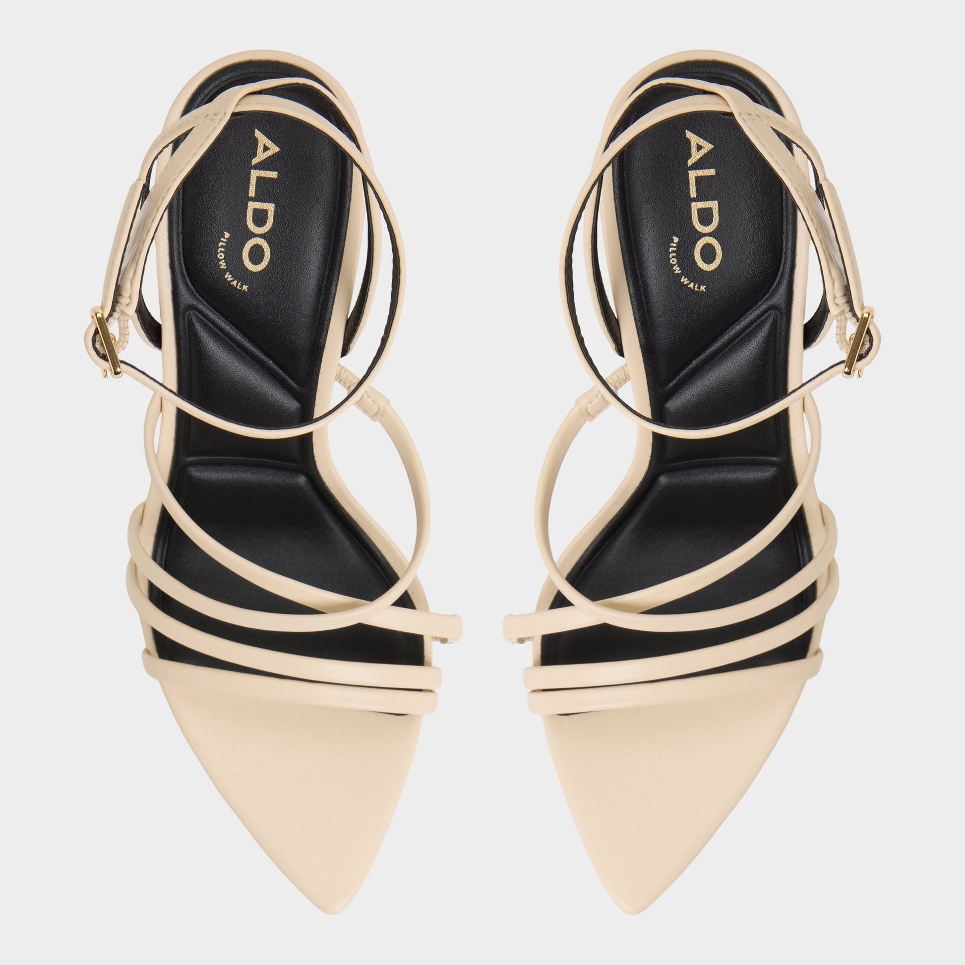 Solania Light Beige Women's Strappy sandals - Heeled sandal, Stiletto heel - Light Beige
