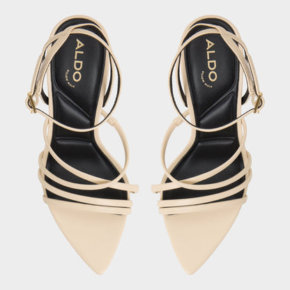 Solania Light Beige Women's Strappy sandals - Heeled sandal, Stiletto heel - Light Beige