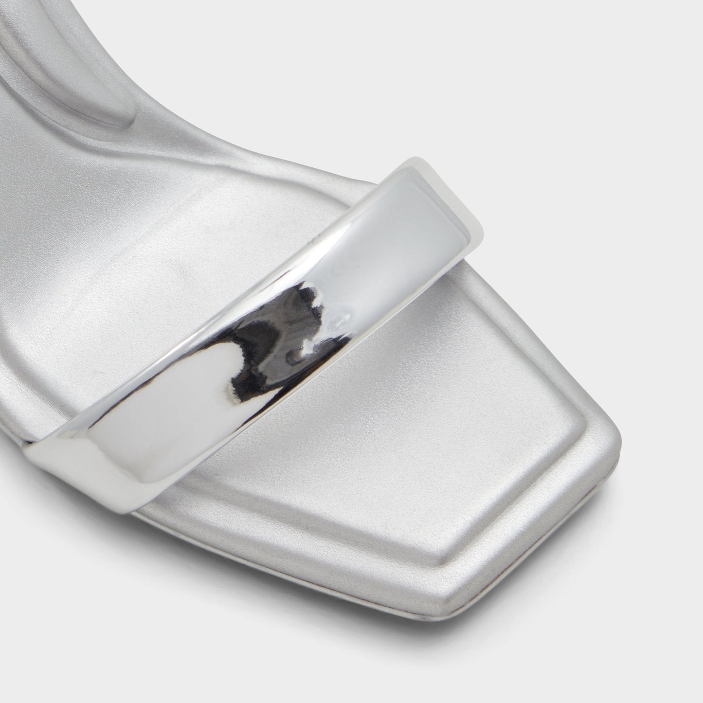 Aurorai Silver Women's Block heels - Strappy heeled sandal, Block heel - Silver