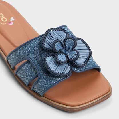 Seaflower Denim Women's Flats - Slide sandal - Denim