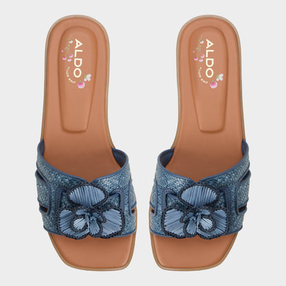 Seaflower Denim Women's Flats - Slide sandal - Denim