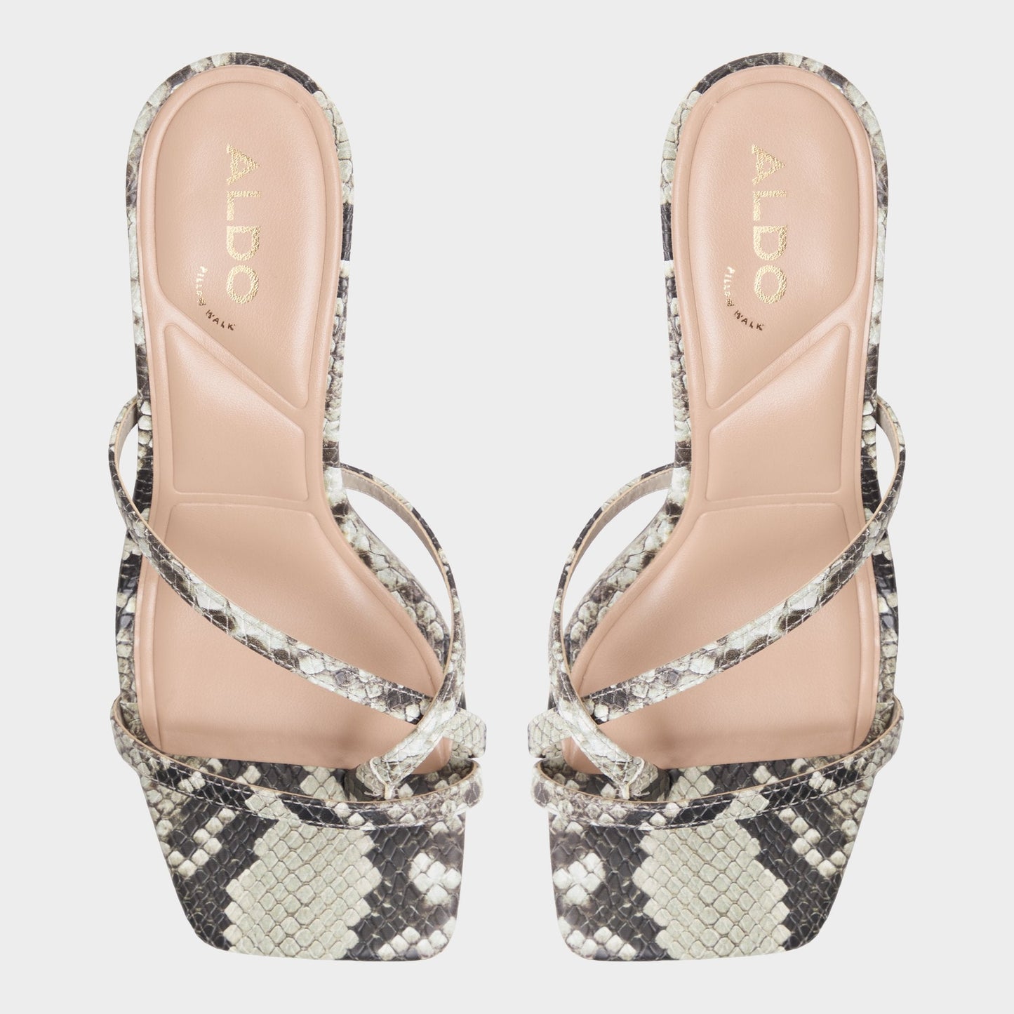 Calypsa White/Black Women's Animal Prints - Strappy heeled sandal - White/Black
