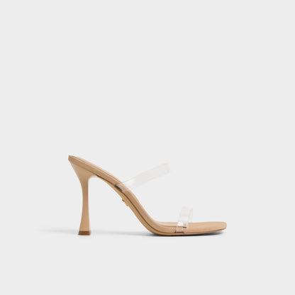 Evalina Medium Beige Women's Heeled sandals - Strappy heeled sandal, Stiletto heel - Medium Beige
