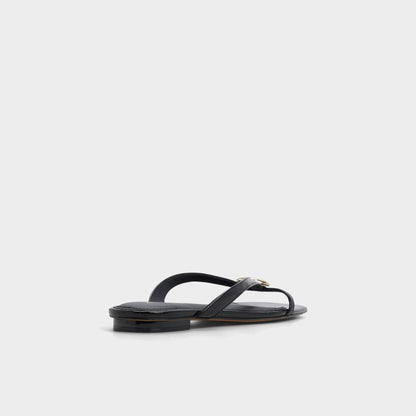 Iliria Black Women's Flats - Slide sandal - Black