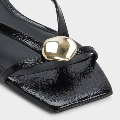 Iliria Black Women's Flats - Slide sandal - Black