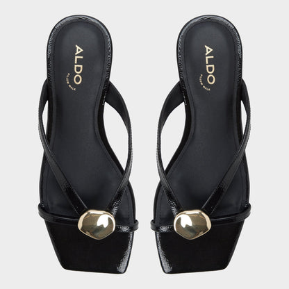 Iliria Black Women's Flats - Slide sandal - Black