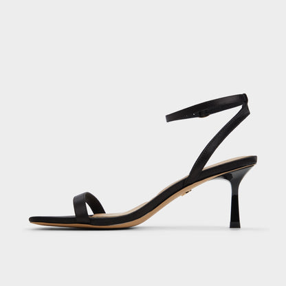 Kirri Black Women's Strappy sandals - Strappy heeled sandal - Black